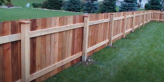 Wooden picket fence with no gaps