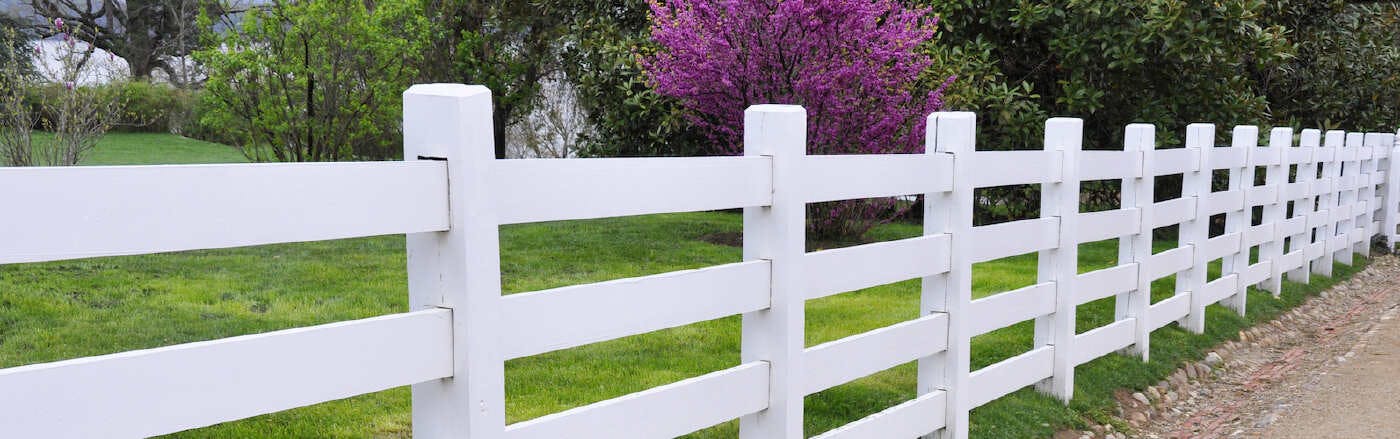 White ranch fences